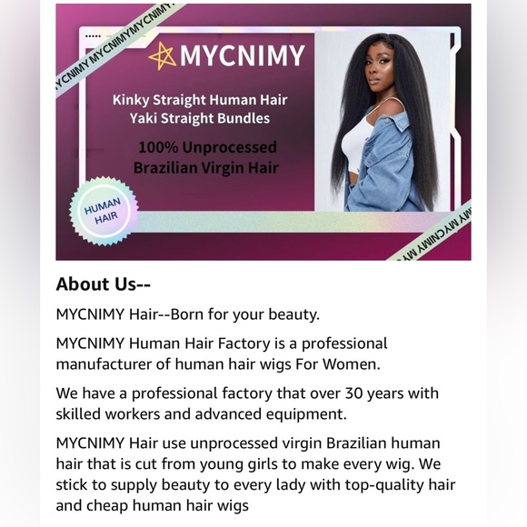 HUMAN HAIR 100g Kinky Straight Bulk Human Hair Unprocessed Brazilian No Weft 22” - Picture 6 of 16